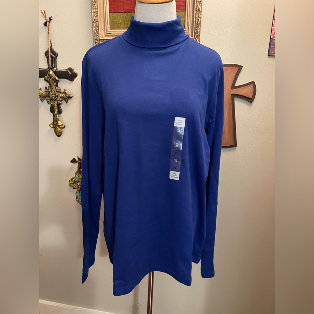 Navy Blue Long sleeve Turtleneck